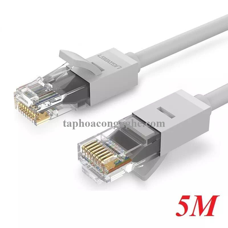 Ugreen 20177 5M màu Trắng Cáp Mạng Lan Cat6 UTP NW102 30020177